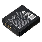Black battery with RICOH branding and various symbols on a white background