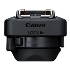 A black Canon multi-function shoe adapter with a camera shoe mounting interface.