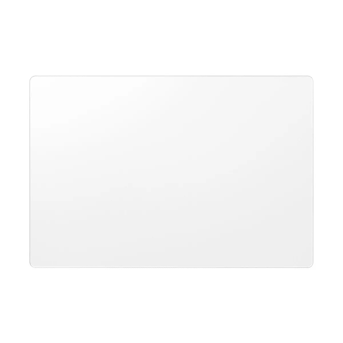 Clear, rectangular Sony 9H shatterproof glass screen protector for A7IV camera with rounded corners.