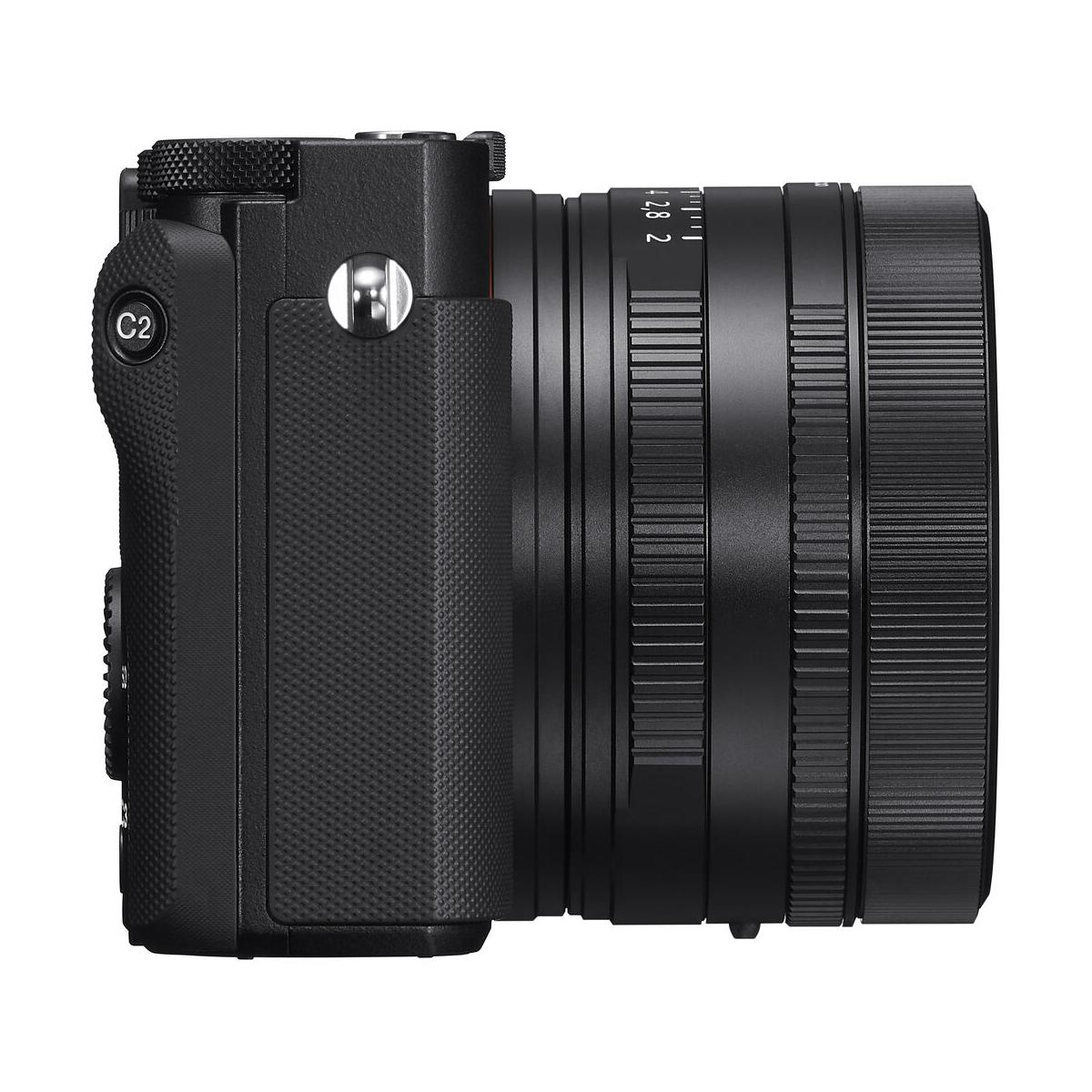 Sony RX1R III compact camera in black with a fixed ZEISS 35mm f/2 lens and textured grip side profile.