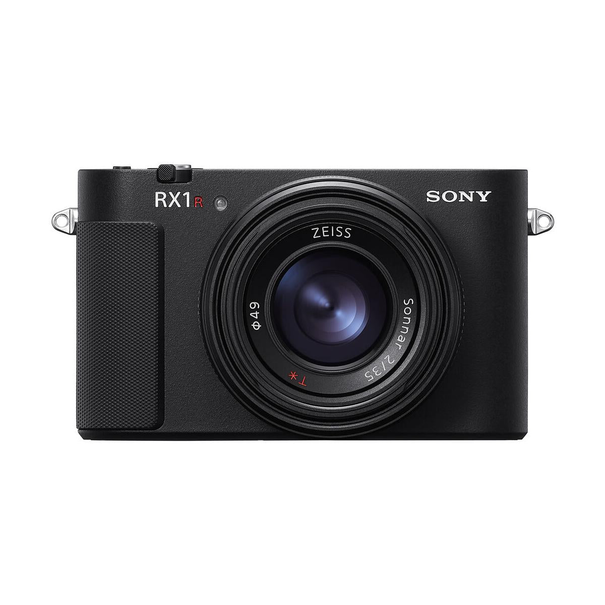Compact black Sony RX1R III digital camera with a fixed ZEISS Sonnar 35mm f/2 lens and textured grip.