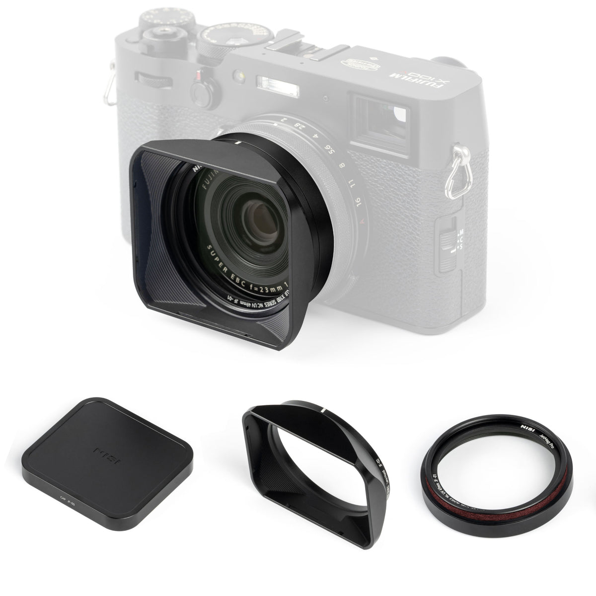 NiSi JetMag Pro Lens Hood Kit for Fuji X100 Series (Black)