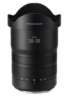 A black Hasselblad XCD 20-35mm f/3.2-4.5 E Lens, showing the focal length markings and the brand name.