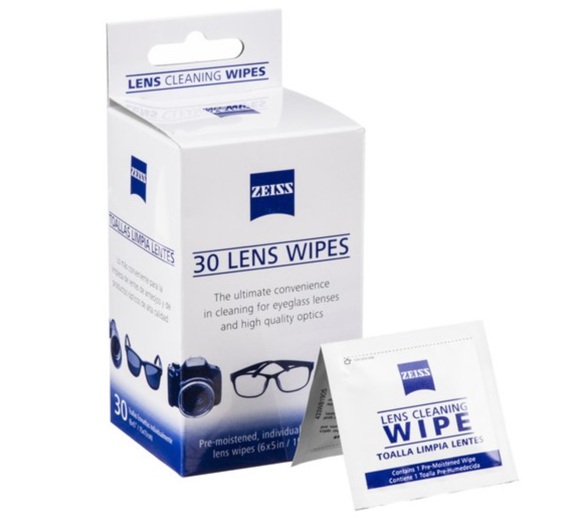 ZEISS Pre-Moistened Lens Cleaning Wipes, 30 Count