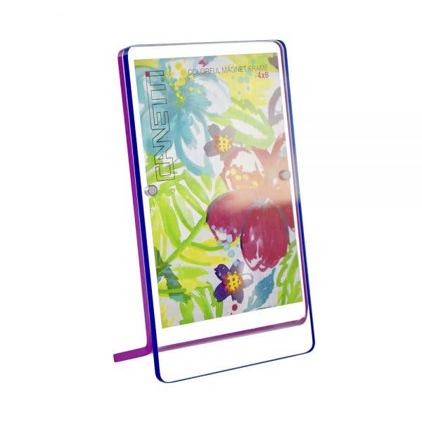 Colorful Acrylic Magnet Frame 4"x6" - 8 Colors