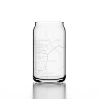 Salt Lake City Map Drinking Glass