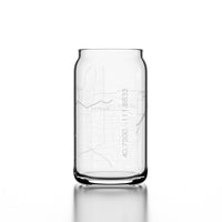 Salt Lake City Map Drinking Glass