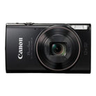 Black Canon PowerShot camera on a white background
