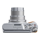 Silver Canon PowerShot SX740 HS camera on a white background
