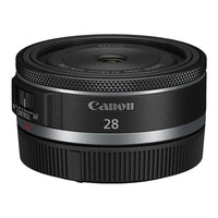 Canon camera lens with '28' on a white background