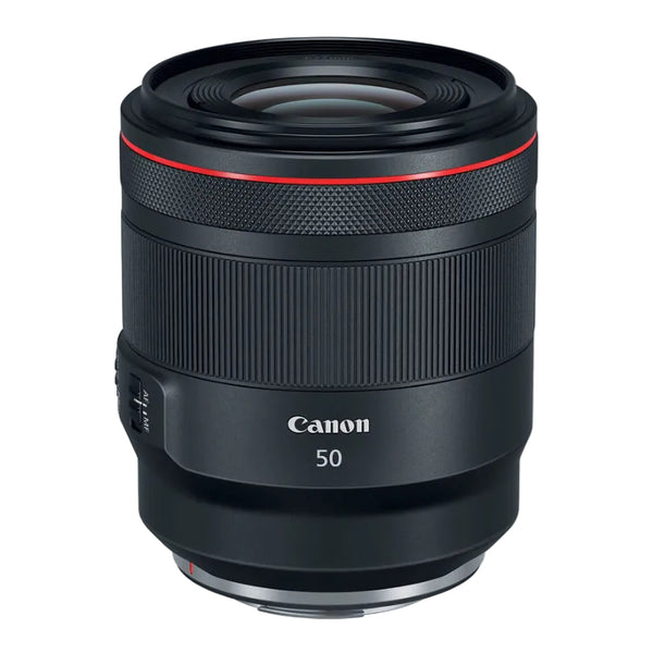 Canon camera lens with 'Canon' branding on a white background