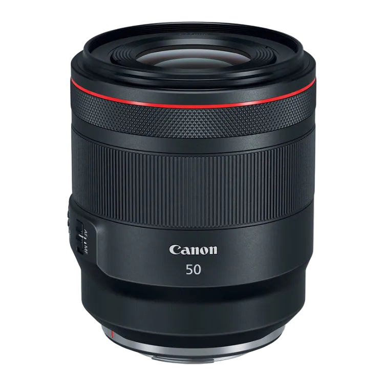 Canon camera lens with 'Canon' branding on a white background
