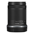Canon EF 18-150mm f/4L IS USM lens in black, shown from a front-facing angle on a solid white background.