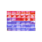 A square art print or canvas featuring a grid of motion blur photographs of a person skateboarding, each panel tinted with a different color gradient from pink and red to purple and blue, set against a white background.
