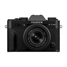 Black Fujifilm camera with 'X-T30' model on a white background