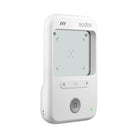 A white Godox wireless remote control with a digital display screen, three control buttons, and a central power button, shown on a solid white background.