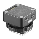 Camera lens adapter with X5F marking on a white background