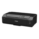 Black Canon printer on a white background