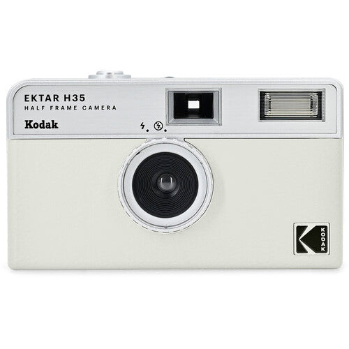 Kodak Ektar H35 half frame camera on a white background