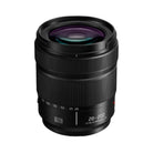 Camera lens with specifications on a white background
