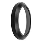 Black metal ring on a white background