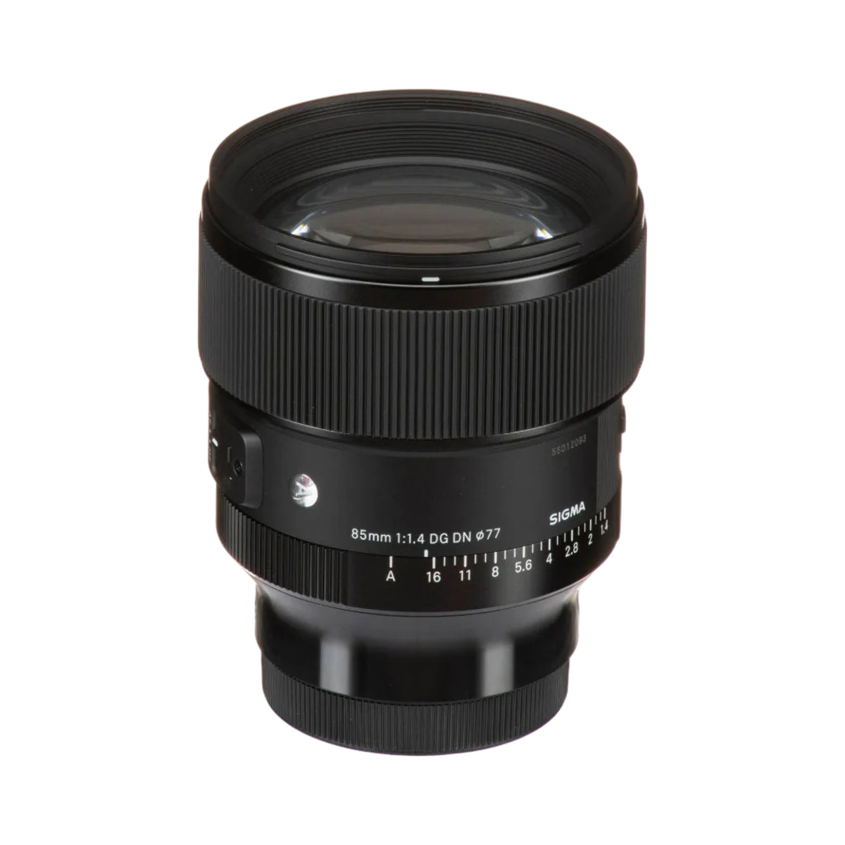 Sigma camera lens on a white background