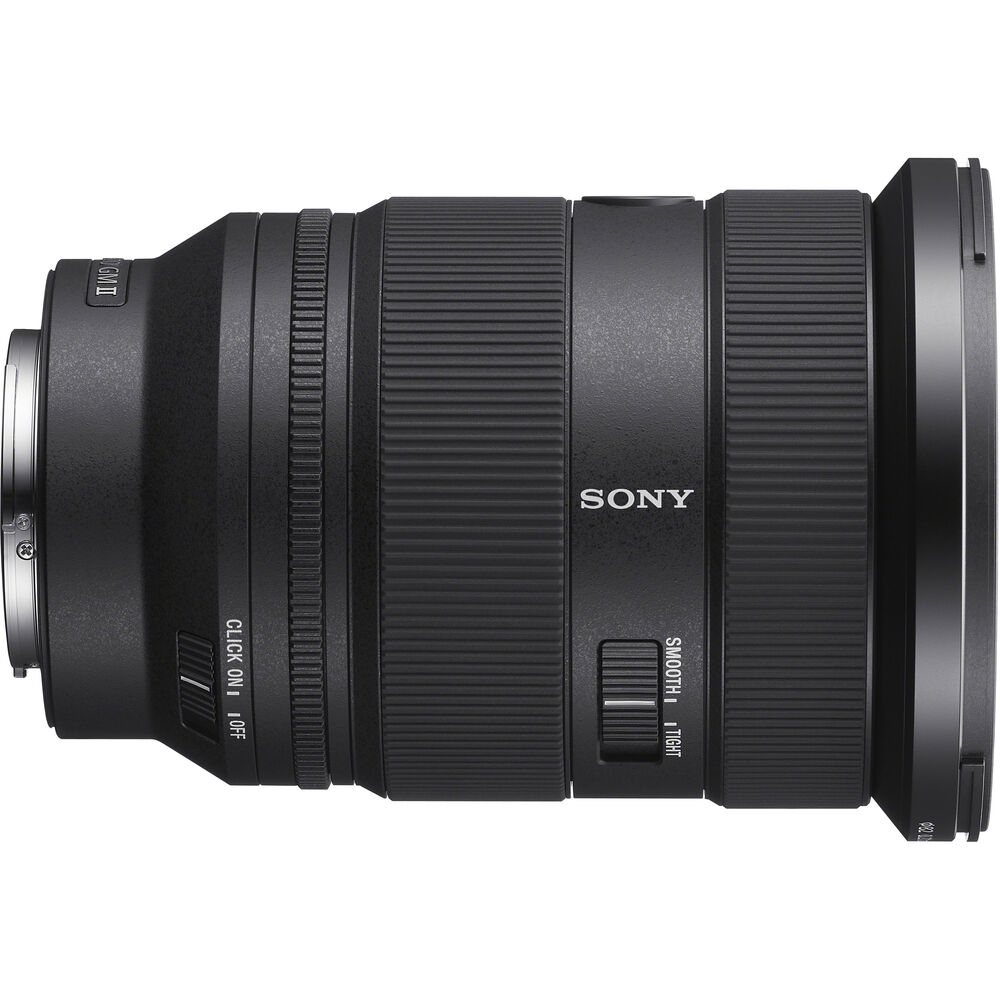 Sony camera lens on a white background