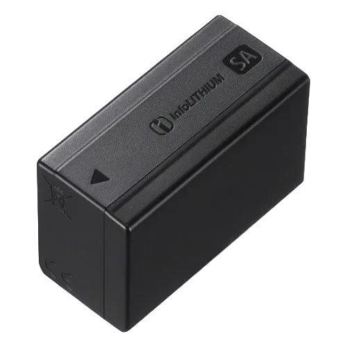 Black lithium-ion battery with Infolithium branding on a white background