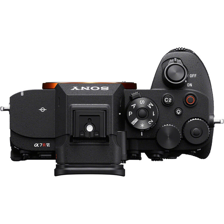 Sony camera body on a white background