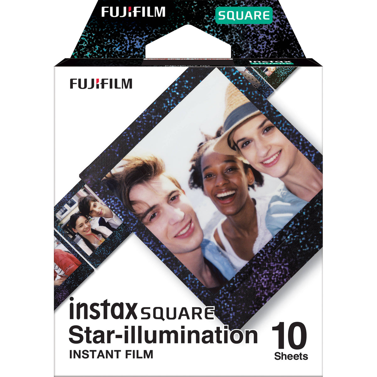 FUJIFILM Instax Square Black Instant Film, 10 Pack