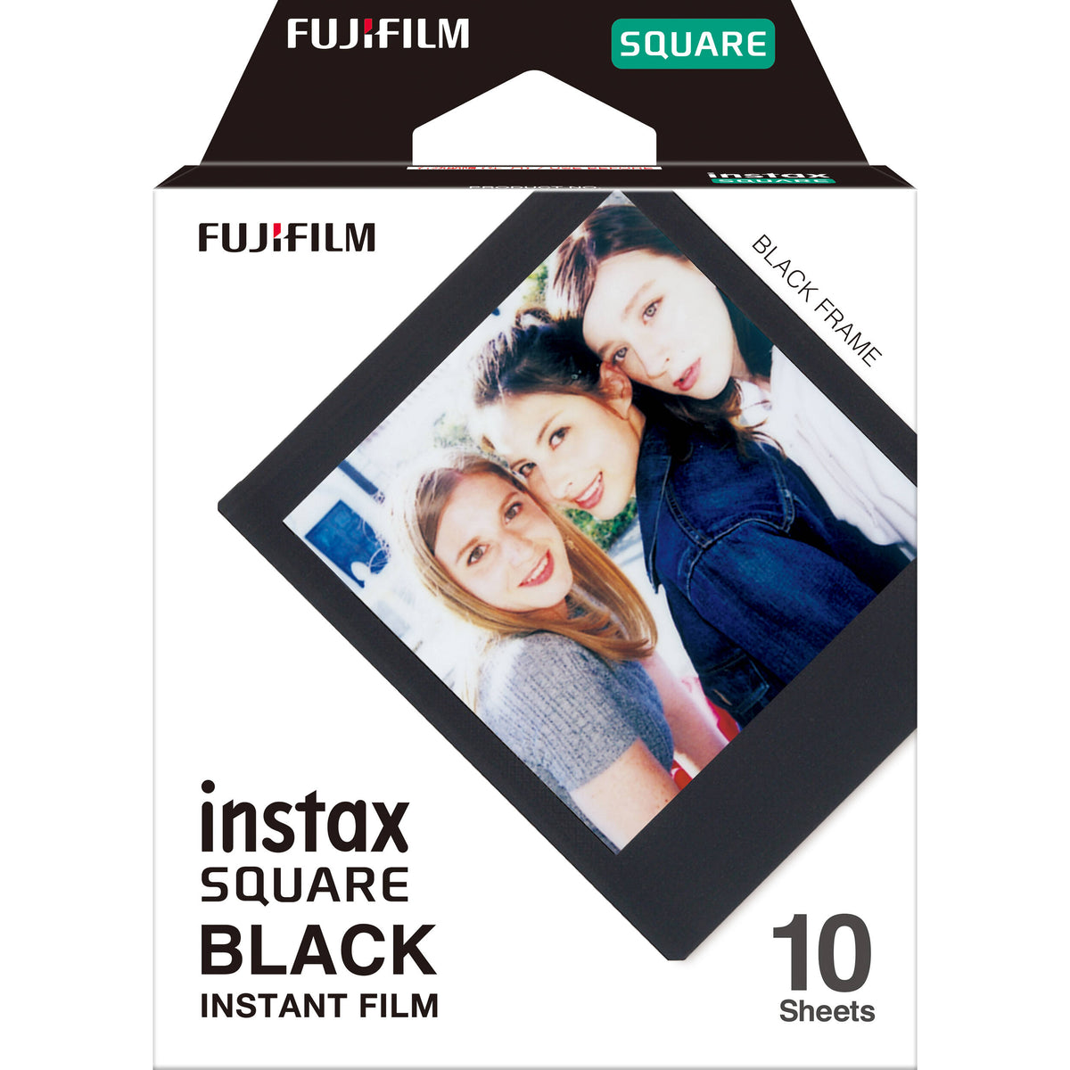 FUJIFILM Instax Square Black Instant Film, 10 Pack