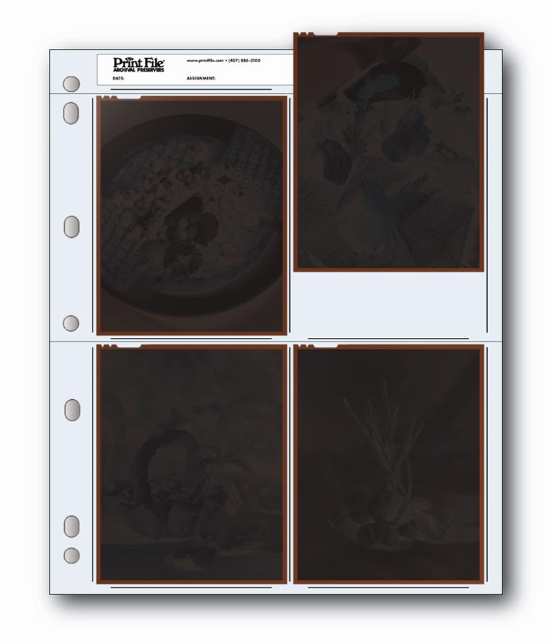 Print File 4" X 5" Archival Negative Preservers -(25 PACK) 1 sided