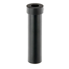Black metal column with a larger column 1 inch top with a white background