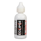 A white bottle with a label that reads 'ECLIPSE optic cleaning fluid', with a clear liquid visible inside.
