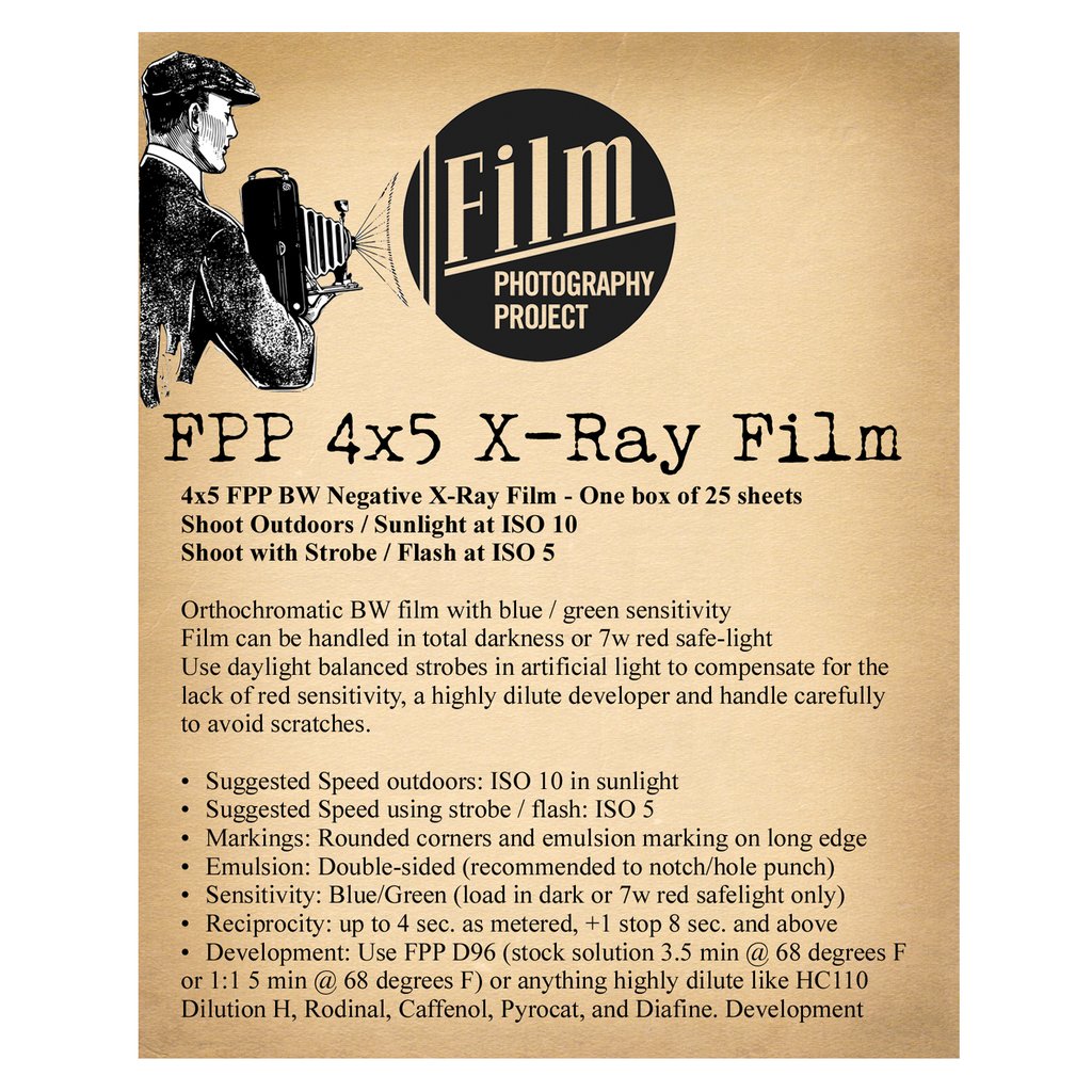 FPP B&W Negative X-Ray 4X5 (25 sheets)