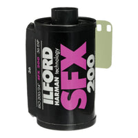 Canister of 35mm film with white background