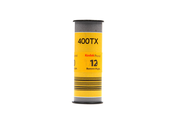 A single roll of Kodak Tri-X 400 black-and-white film for cameras.