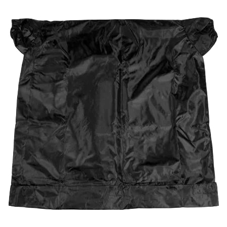 A black Paterson Film Changing Bag with double zip closure and elasticized arm apertures.
