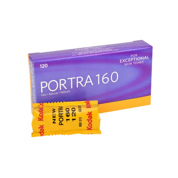 Propack Box of Camera Film Portra 160 120 on a white background