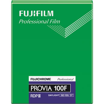 FujiFilm Fujichrome Provia 100F Professional RDP-III Color Transparency Film (4 x 5", 20 Sheets)