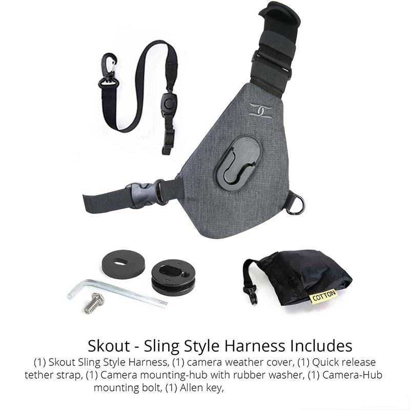 Cotton Skout Sling-Style Harness (Grey)