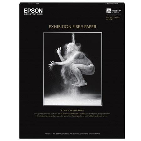 Epson Exhibition Fine Art Fiber Glossy Inkjet Paper, 13 mil., 325gsm, 13x19", 25 Sheets