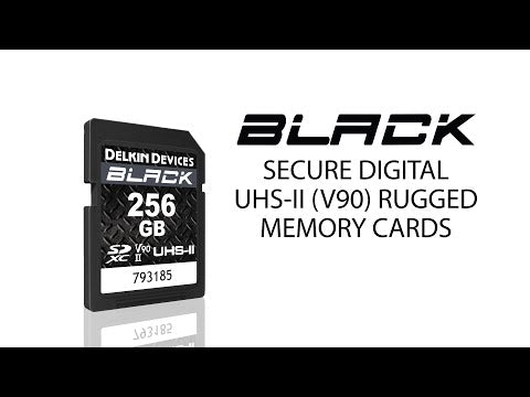 youtube video featuring a black 256GB memory card with other words and a red play button